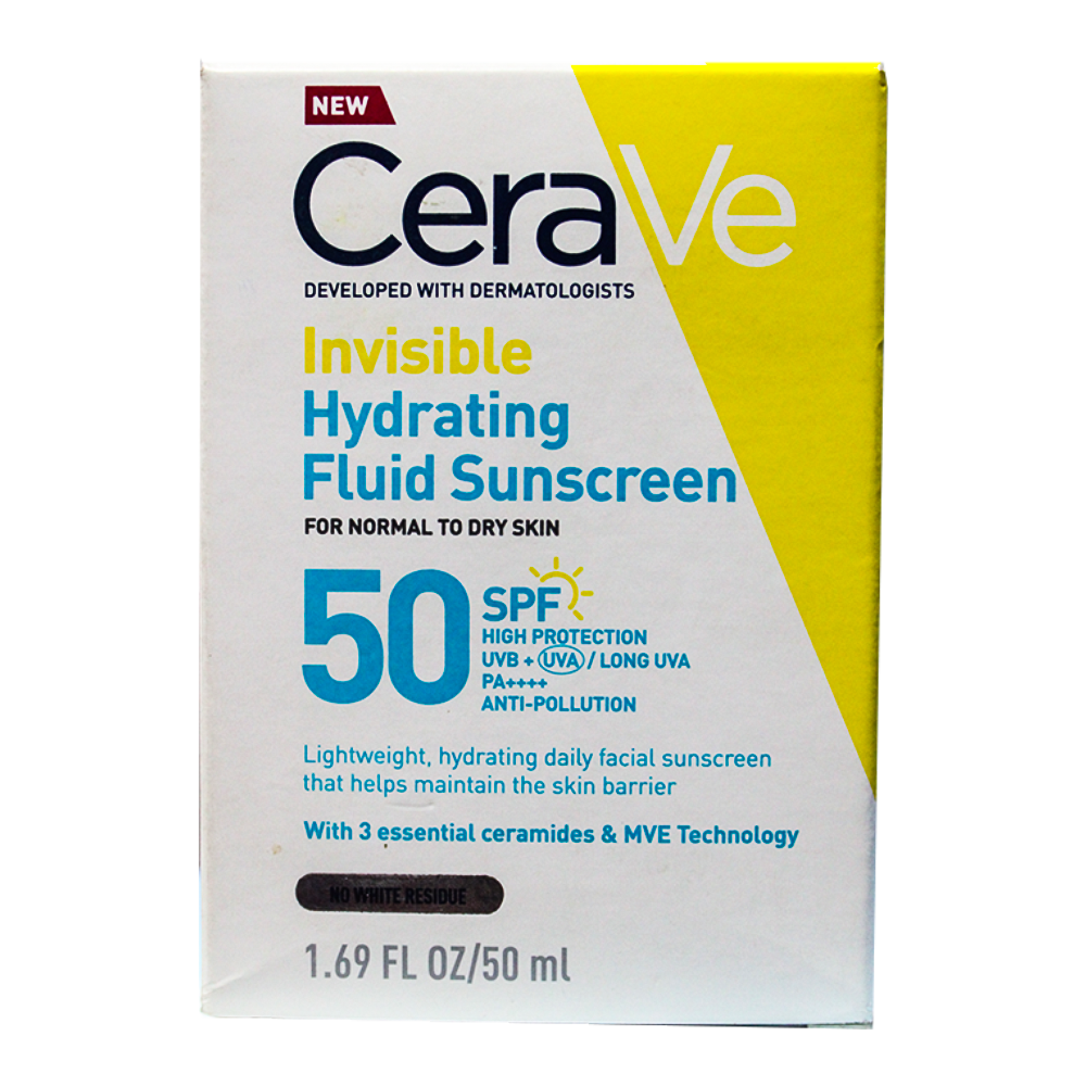 CeraVe Invisible Hydrating Fluid Sunscreen SPF 50 50ml