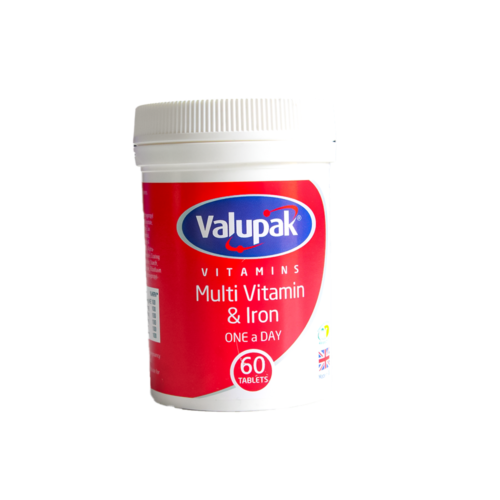 Valupak Multivitamin & Iron One-A-Day (OAD) Tablets 60's