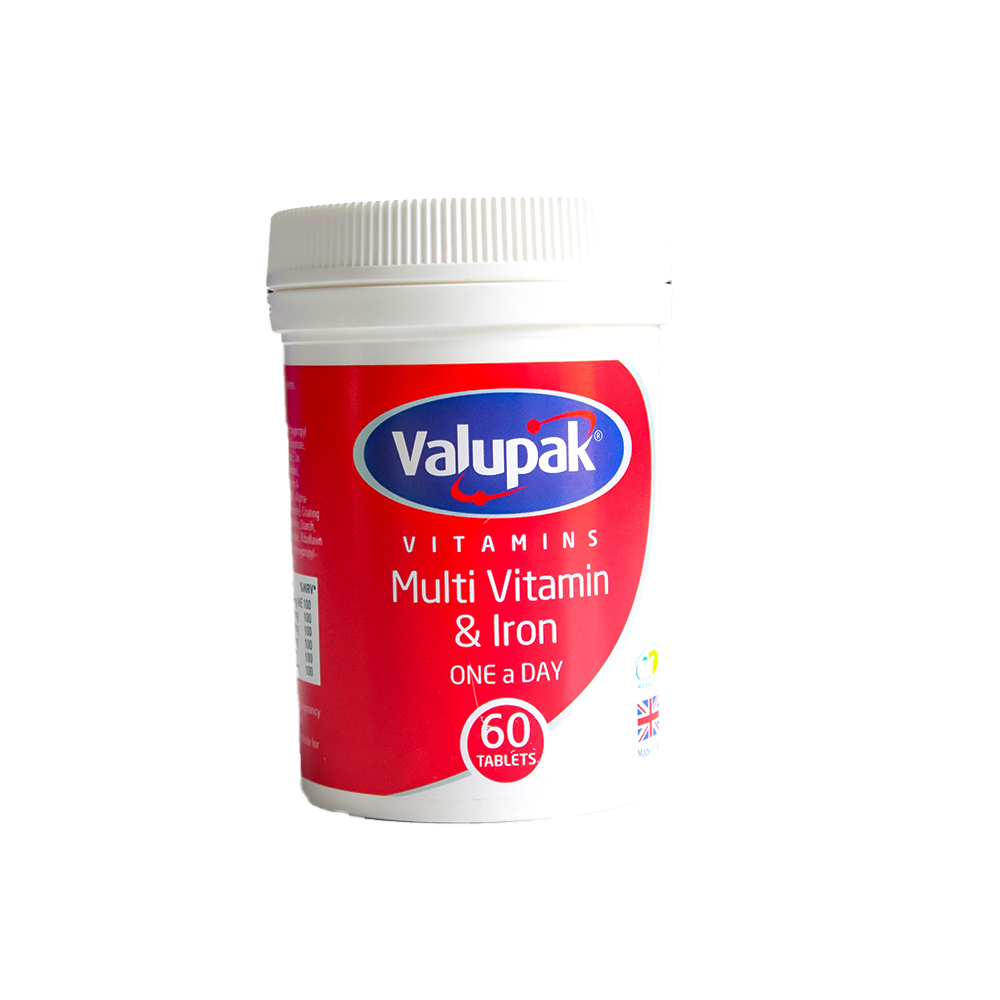 Valupak Multivitamin & Iron One-A-Day (OAD) Tablets 60's